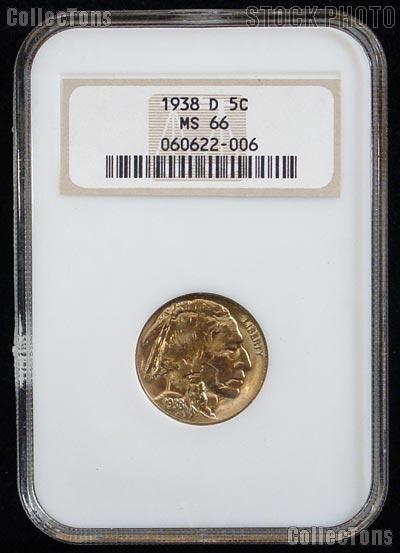 1938-D Buffalo Nickel in NGC MS 66