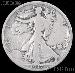 1917-D Walking Liberty Silver Half Dollar Reverse Mintmark Circulated Coin G 4 or Better
