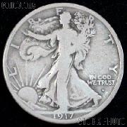 1917-S Walking Liberty Silver Half Dollar Obverse Mintmark Circulated Coin G 4 or Better