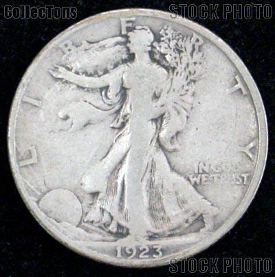 1923-S Walking Liberty Silver Half Dollar Circulated Coin G 4 or Better