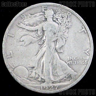 1927-S Walking Liberty Silver Half Dollar Circulated Coin G 4 or Better