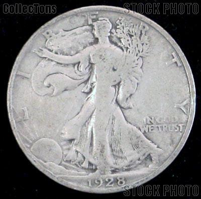 1928-S Walking Liberty Silver Half Dollar Circulated Coin G 4 or Better