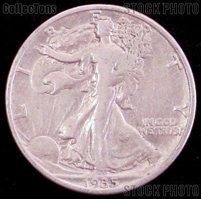1935-S Walking Liberty Silver Half Dollar Circulated Coin G 4 or Better