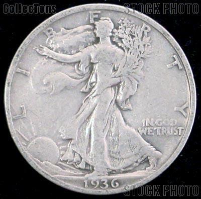 1936-D Walking Liberty Silver Half Dollar Circulated Coin G 4 or Better