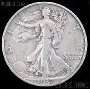 1937 Walking Liberty Silver Half Dollar Circulated Coin G 4 or Better