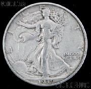 1939 Walking Liberty Silver Half Dollar Circulated Coin G 4 or Better