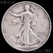 1940 Walking Liberty Silver Half Dollar Circulated Coin G 4 or Better