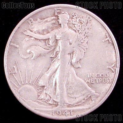 1941 Walking Liberty Silver Half Dollar Circulated Coin G 4 or Better