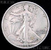 1942 Walking Liberty Silver Half Dollar Circulated Coin G 4 or Better