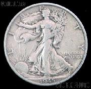 1945-D Walking Liberty Silver Half Dollar Circulated Coin G 4 or Better