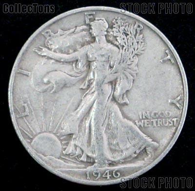1946 Walking Liberty Silver Half Dollar Circulated Coin G 4 or Better