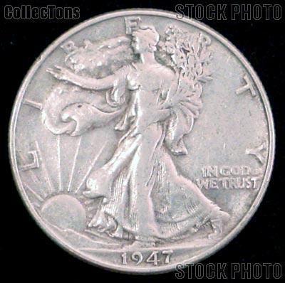 1947-D Walking Liberty Silver Half Dollar Circulated Coin G 4 or Better