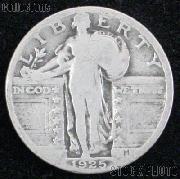 1925 Standing Liberty Silver Quarter Circulated Coin G 4 or Better