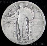 1926 Standing Liberty Silver Quarter Circulated Coin G 4 or Better