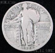 1928 Standing Liberty Silver Quarter Circulated Coin G 4 or Better