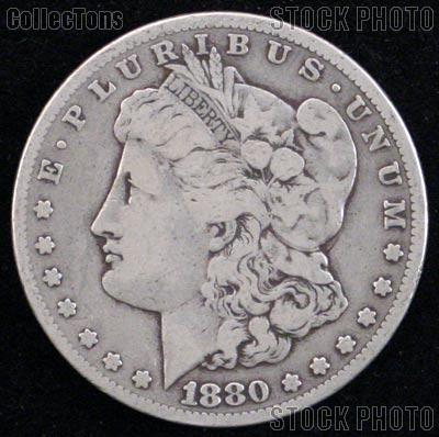 1880 Morgan Silver Dollar Circulated Coin VG 8 or Better