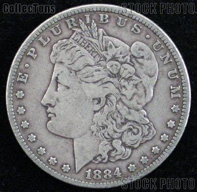 1884 Morgan Silver Dollar Circulated Coin VG 8 or Better