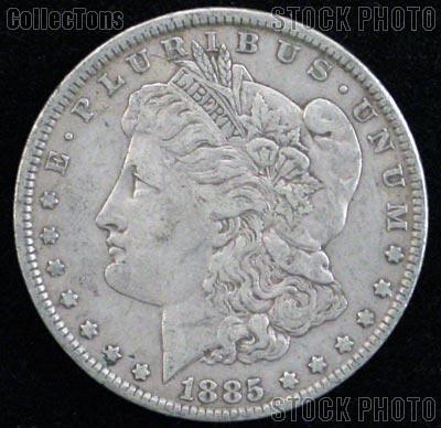 1885 Morgan Silver Dollar Circulated Coin VG 8 or Better