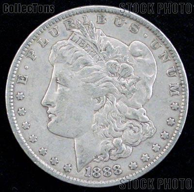 1888 S Morgan Silver Dollar Circulated Coin VG 8 or Better