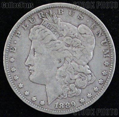 1889 Morgan Silver Dollar Circulated Coin VG 8 or Better