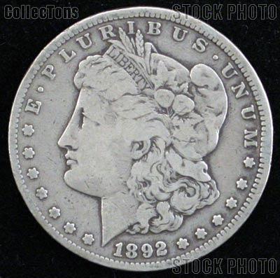 1892 S Morgan Silver Dollar Circulated Coin VG 8 or Better