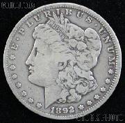 1892 CC Morgan Silver Dollar Circulated Coin VG 8 or Better