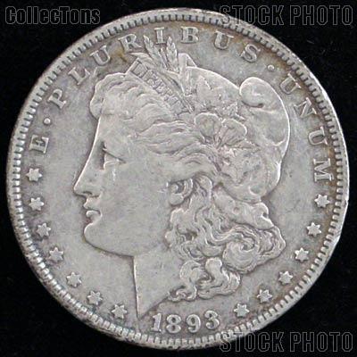 1893 CC Morgan Silver Dollar Circulated Coin VG 8 or Better