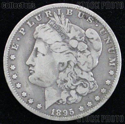 1895 S Morgan Silver Dollar Circulated Coin VG 8 or Better