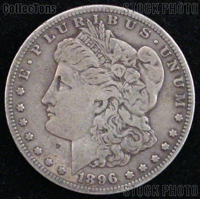 1896 Morgan Silver Dollar Circulated Coin VG 8 or Better
