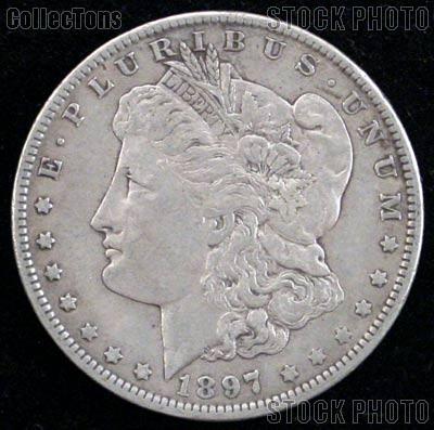 1897 Morgan Silver Dollar Circulated Coin VG 8 or Better