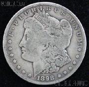 1898 Morgan Silver Dollar Circulated Coin VG 8 or Better