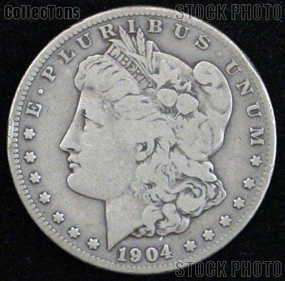1904 Morgan Silver Dollar Circulated Coin VG 8 or Better