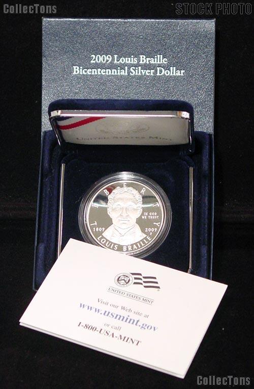 2009-P Proof Louis Braille Commemorative Silver Dollar