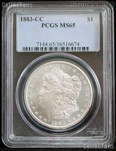 1883-CC Morgan Silver Dollar in PCGS MS 65