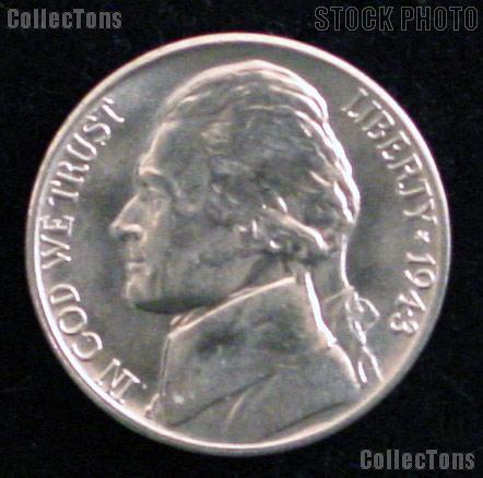 1943-D Jefferson Silver War Nickel Gem BU (Brilliant Uncirculated)