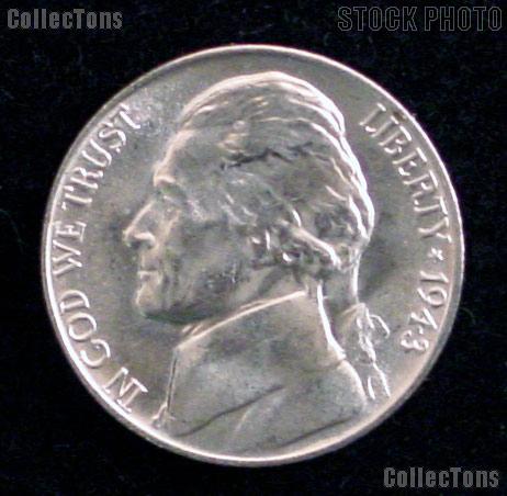 1943-P Jefferson Silver War Nickel - BU from Original Roll