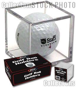 6 Golf Ball Display Cases by BCW Golf Ball Squares or Cubes