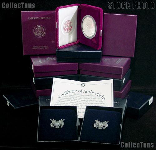 Silver Eagle Proof Set 1986 - 2014 All in Box w/ COA American Silver Eagle Dollars Proof Set