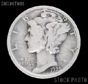 1925 Mercury Silver Dime 1925 Mercury Dime Circ Coin G 4 or Better