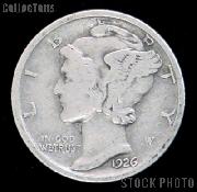 1926 Mercury Silver Dime 1926 Mercury Dime Circ Coin G 4 or Better