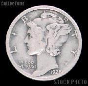 1928 Mercury Silver Dime 1928 Mercury Dime Circ Coin G 4 or Better