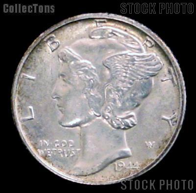 1944-D Mercury Silver Dime 1944 Mercury Dime Circ Coin G 4 or Better