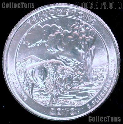 2010-D Wyoming Yellowstone National Park Quarter GEM BU America the Beautiful