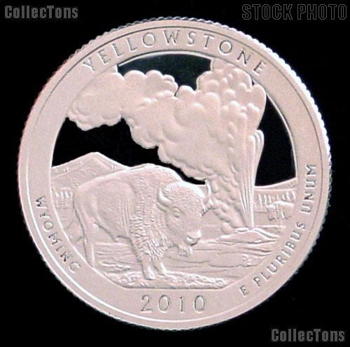 2010-S Wyoming Yellowstone National Park Quarter GEM SILVER PROOF America the Beautiful