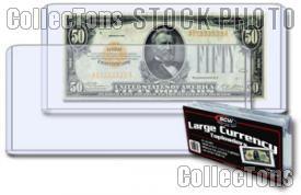 BCW LARGE BILL PAPER CURRENCY MONEY SLAB TWO PIECE SNAP STORAGE HOLDERS 20 