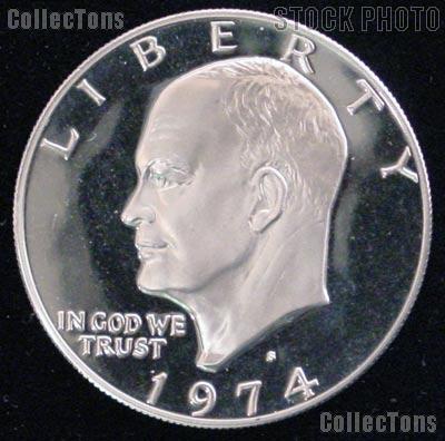 1974-S Eisenhower Dollar Clad GEM Proof 1974 Ike Dollar Proof