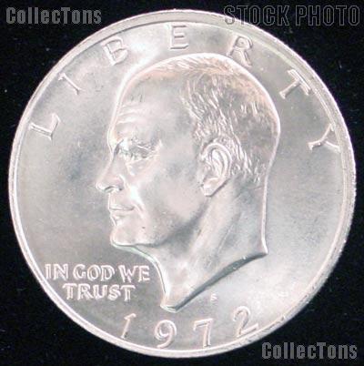 1972-S Silver Eisenhower Dollar  - Uncirculated Silver Ike Dollar - GEM BU