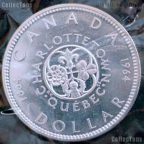 1964 BU Canada Silver Dollar in Original Mint Cello