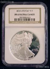 2005-W American Silver Eagle Dollar PROOF in NGC PF 69 ULTRA CAMEO