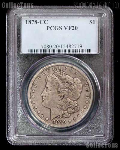 1878-CC Morgan Silver Dollar in PCGS VF 20